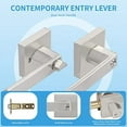 thumbnail image 2 of Satin Nickel Finish Entry Keyed Door Locks 2 Pack, Front Exterior Outdoors Door Handles with Security, Durable Brushed Nickel Finish&Sleek Appearance, Heavy Duty Structure 2.13 lb One Lever, 2 of 7