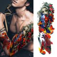 thumbnail image 1 of Etiquetas Engomadas Del Tatuaje 2 uds tatuajes falsos desechables Terror hombro tatuajes hombres mujeres para cuerpo brazo completo Sywqhk Libre de BPA, 1 of 3