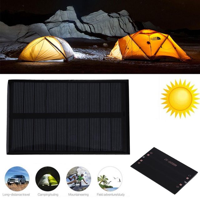Cargador solar de batería de panel solar de silicio policristalino de 5V 1.2W 240mA DIY