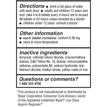 Cabinet Low Dose Aspirin, Enteric Coated Baby Aspirin 81mg, 365 Ct