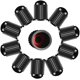 thumbnail image 1 of Lote de 10 casquillos de válvula de neumático en plástico para SUV, moto, camion, vélo, noir, 1 of 5