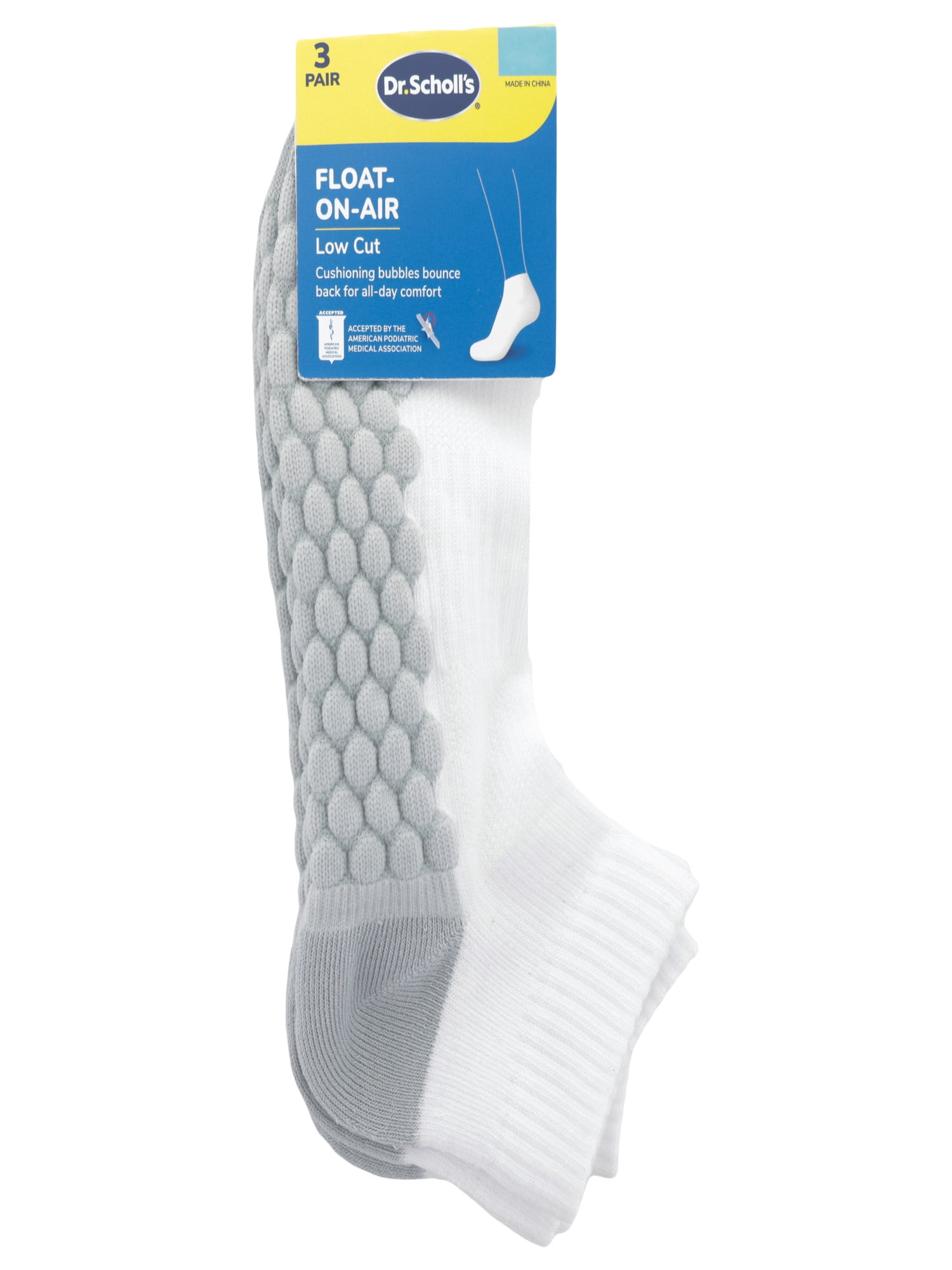 Dr. Scholl's Men's Low Cut Float On Air Socks 3-Pack