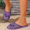 thumbnail image 4 of Chinese Slippers for Women, Mesh Floral Flats Slippers, Breathable Plum Blossom Embroidered Anti-slip Sandals 38, 4 of 9