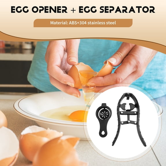 1 x Egg opener egg white separator-Black