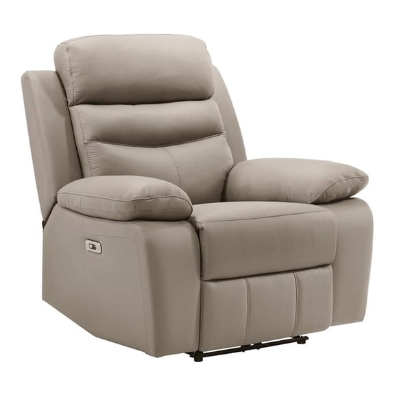 Lexicon Hancock Leather Power Reclining Chair in Latte