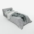 thumbnail image 2 of Ambesonne White Bedding Set 3 Pcs, Smoky Skull Grungy Art, Twin, Grey White, 2 of 2