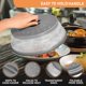 thumbnail image 4 of Tapa de microondas plegable con ventilación para alimentos, protector contra salpicaduras de microondas, cesta escurridora de frutas, gris, 4 of 8