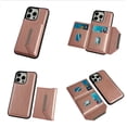 thumbnail image 2 of TECH CIRCLE Phone Case for iPhone 14 Pro Max (6.7") 2022 Release Cell Phone, Lightweight Case with Removable Magnetic Wallet, PU Leather Material Classic Look Protective Cover for Women/Men, Rosegold, 2 of 6