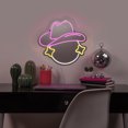 thumbnail image 4 of Merkury Innovations USB-Powered 13" LED Cowgirl Neon Mirror, 4 of 5