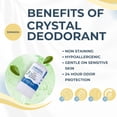 thumbnail image 5 of Crystal Deodorant Stick for Men and Women, 2.12 oz/60g - Unscented - 3-PACK, 5 of 9