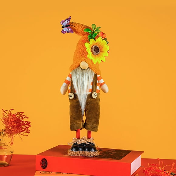 Gnomo de Girasol, Diseño de Muñeco Sin Rostro, Artesanía Artesanal, Encantadora Decoración Primaveral, Regalo Festivo, Decoración para El Hogar y El Jardín, Accesorios para El Dormitorio y La Sala de