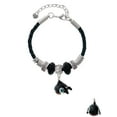thumbnail image 2 of Delight Jewelry Resin Killer Whale Sister Celtic Knot Leather Bead Bracelet, 7"+2" Extender, 2 of 4
