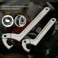 thumbnail image 2 of Adjustable Semi-Circular Hook Head Round Nut Wrench with Polished Chrome Finish, Universal Multifunctional Single-Head Cog Wheel Tool for Versatile Repair Tasks, 115-170mm Capacity, Durable Design, 2 of 4