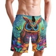 thumbnail image 6 of ALAZA Men's Swim Trunks Owl Mandala Flower Beach Shorts with Pockets S, 6 of 6