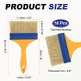 thumbnail image 2 of Uxcell 16 Pcs Paint Brushes 4.5 Inch Flat Not Chip Brush Nylon Bristles, 2 of 6