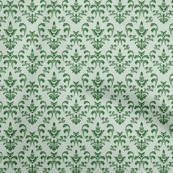 oneOone Polyester Spandex Mint Green Fabric Damask Fabric For Sewing Printed Craft Fabric By The Yard 56 Inch Wide