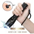 thumbnail image 4 of LED Flashlight ， Rechargeable Flashlight 5 Modes Waterproof Zoomable Adjustable Focus, Tactical Flashlights (Including 18650 Batteries & Battery Charger), 4 of 5