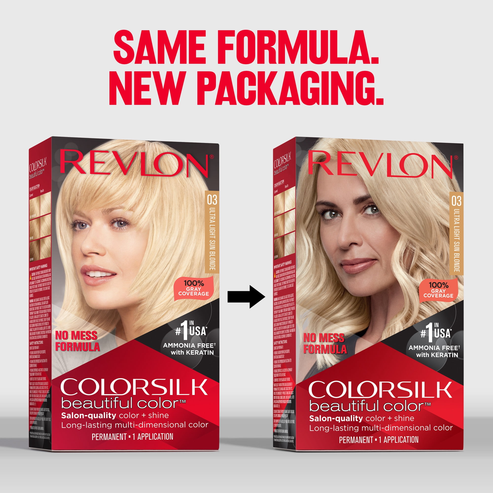 Revlon ColorSilk Beautiful Color Permanent Hair Color 3 Pack, Ultra Light Sun Blonde, 3 Pack