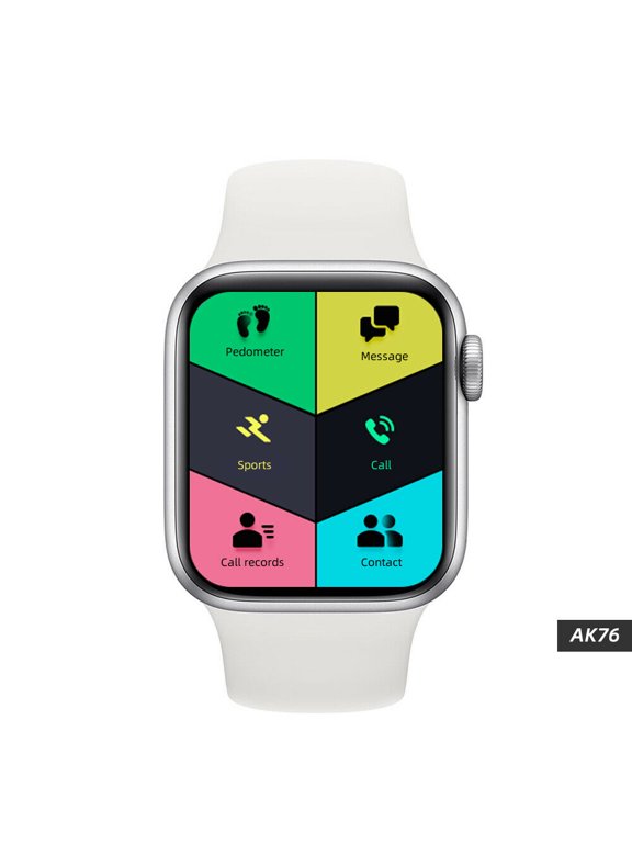 2021 AK76 Smart Watch Fitness Tracker 1.75" HD Bluetooth Call Heart Rate Monitor with 63 Customized Watch Faces