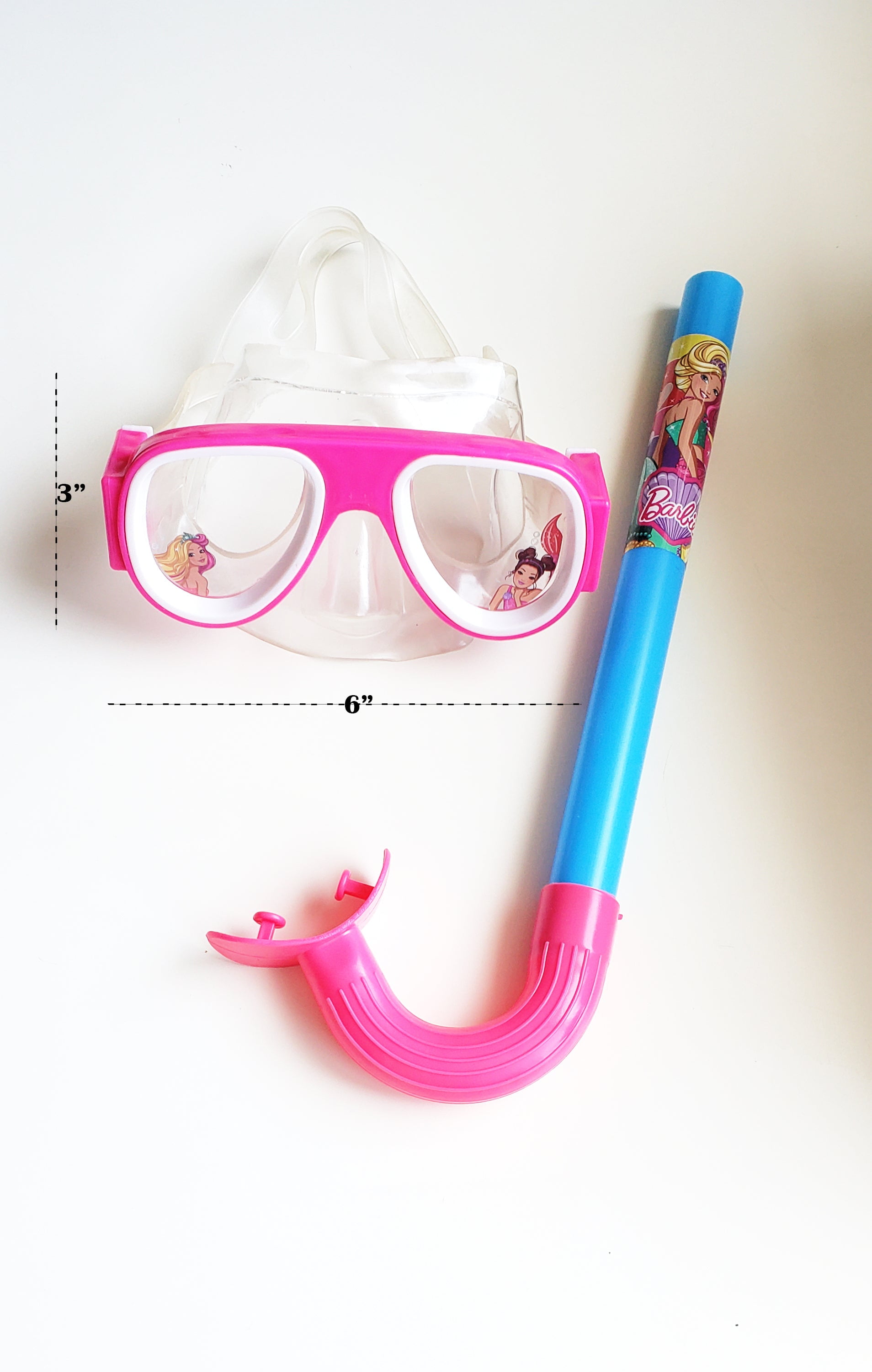 Barbie Kids Swim Set Mask Snorkel Flipper 3PC Set Walmart