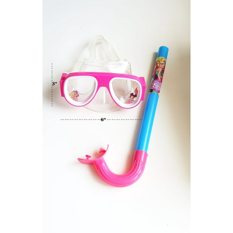 Barbie Kids Swim Set Mask Snorkel Flipper 3PC Set