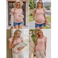 thumbnail image 2 of Camisetas de maternidad Ekouaer Flying de manga corta con pliegues laterales x3, 2 of 6