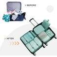 thumbnail image 5 of Packing Cubes for Travel, 8Pcs Travel Cubes Set Foldable Suitcase Organizer Lightweight Luggage Storage Bag, Light Blue, 5 of 7