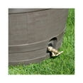 thumbnail image 5 of RTS Home Accents Polyethylene 55 Gallon Premium Flat Back Rain Barrel with Removable Lid, Woodgrain with Black Stripes Color, 5 of 6