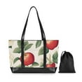 thumbnail image 7 of FORMRS Canvas Laptop Tote Bag for Women with 15.6" Computer Compartments Shoulder Handbag, Apples Flower Pattern, 7 of 7