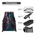 thumbnail image 4 of Yiaed Abstract Botanical Heart Print School Backpack College Backpack Daypacks for Students High School Spacious and Durable Daypack for Work and Travel-One Size, 4 of 6
