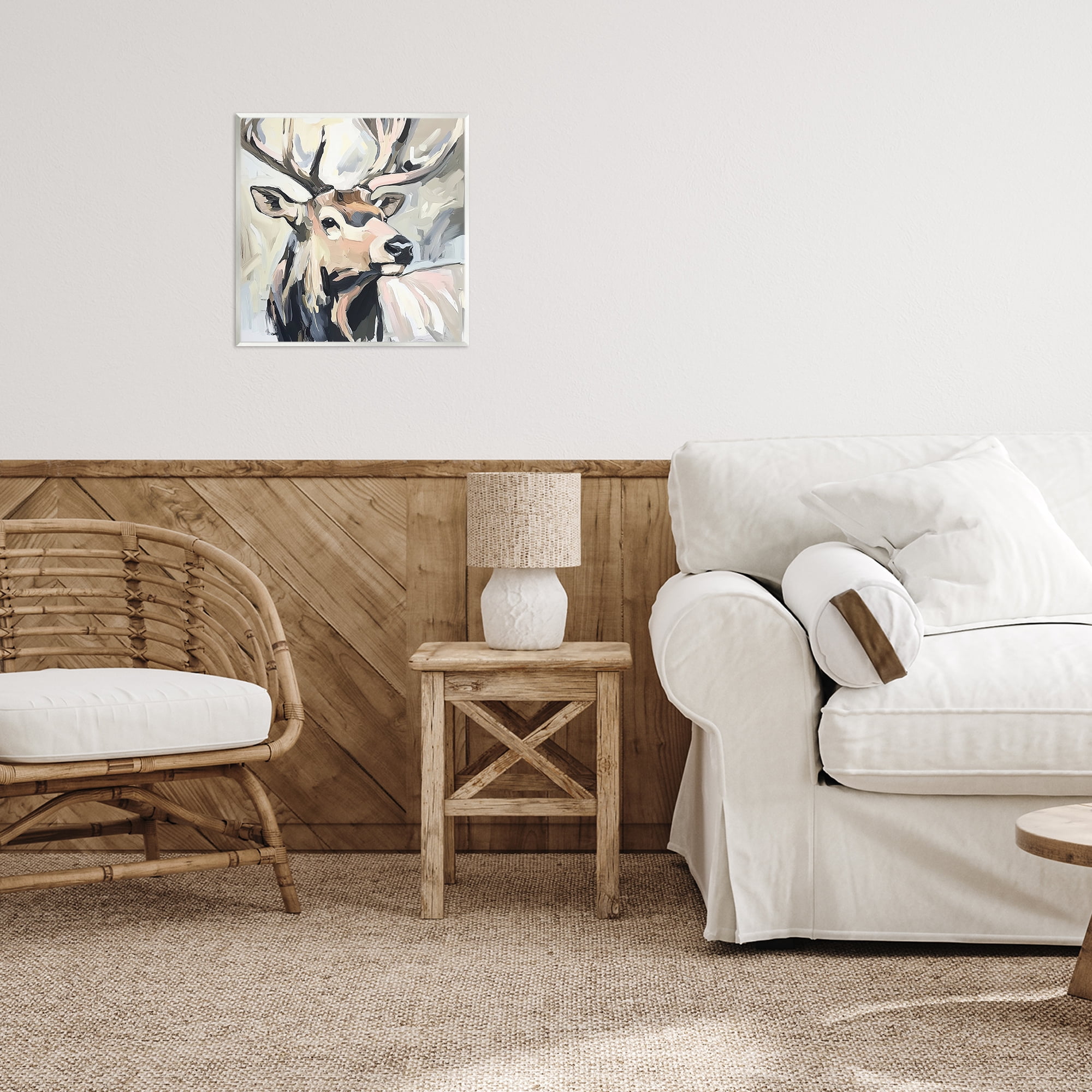 Stupell Industries Neutral Bull Elk Portrait Wall Plaque Art, design by Tina LeCour