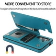 thumbnail image 5 of Design for Galaxy S24 5G Case with Credit Card Holder Slot PU Leather Wallet Phone Cases Stand Kickstand Durable Shockproof Protective Cover for Samsung S 24 Women Men 6.1 inch Blue, 5 of 13
