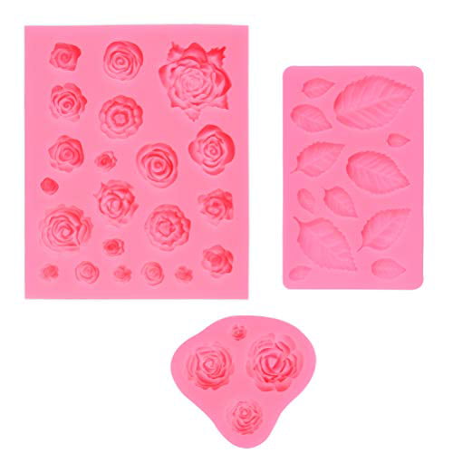 F5042 2D Embossed Flower Fondant Silicone Mold Planter Clay Polymer Decoration 