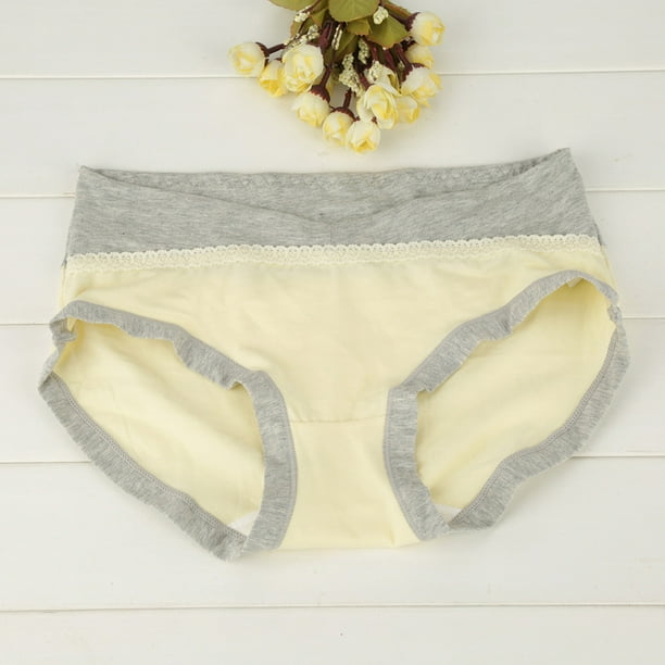Pregnancy Maternity Underwear Soft Breathable Cotton Low Waist Knickers Intimate  Portal Women Under The Bump Panties 