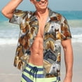 thumbnail image 6 of Men's Hawaiian Shirt Casual Short Sleeve Button Down Shirt Tropical Beach Shirt, 6 of 8