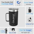 thumbnail image 3 of The Coldest Coffee Mug - Stainless Steel Super Insulated Travel Mug for Hot & Cold Drinks, Best for Tea, Lattes, Cappuccino Coffee Cup( Comet Tail Green 32 Oz), 3 of 6