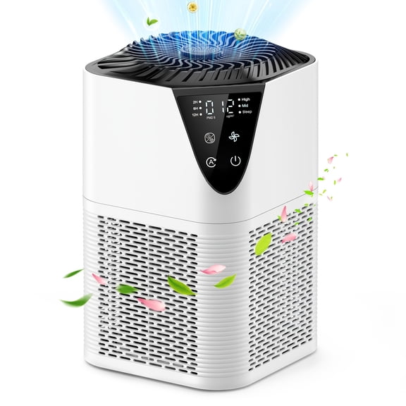 Large Room Air Purifier Covers 1076 Sqft, H13 HEPA Filter Low 25dB Quiet Operation