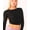 Black, variant on U-Wear Women’s Open Back Long Sleeve Blouse Top, White, Small