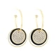 thumbnail image 2 of HomeKingdee Fashion Black Round Exquisite C-Shaped Earrings - Alloy Ear Jewelry for Women and Girls for Various Occasions, 2 of 5