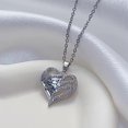 thumbnail image 5 of Women Perfect Gifts Heart-Shaped Pendant Necklace Delicate, Elegant, and Personalized Jewelry,Silvery, 5 of 11