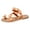 Orange, variant on Rokment Flower Crochet Flip Flops for Women Boho Beach Casual Leather Toe Ring Flat Slip on Slides Dress Sandals with Back Straps Orange Size 7.5
