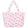 thumbnail image 1 of Bolso Hombro Mujer Floral Puffy Acolchado Tote Gran Capacidad Uso Diario (Arco) Rosa, 1 of 9