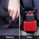 thumbnail image 4 of 2 soportes para hebilla de cinturón de seguridad de coche, protector de hebilla de cinturón de seguridad de coche, material de silicona duradero, para fácil acceso al cinturón de seguridad rojo, 4 of 5