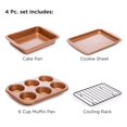 Ecolution NonStick Toaster Oven Bakeware Set 4Piece, Carbon Steel