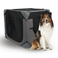 thumbnail image 1 of Zeus Caisse Souple de Luxe pour Chien, Gris & Noir, Grande, 1 of 5