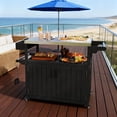 thumbnail image 4 of Olurrisa Outdoor Bar Table Top,Outdoor Bar Cart with Storage,Wheeled Kitchen Island for Food Prep, 4 of 7