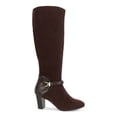 thumbnail image 2 of Karen Scott Womens Sharonn Faux Suede Dress Boots Brown 7.5 Medium (B,M), 2 of 4
