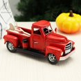 thumbnail image 6 of Gustave Vintage Red Truck Christmas Decor 7" Metal Car with 5pcs Mini Christmas Trees Set for Christmas Decorations Table Top Decor Holiday Xmas Supplies Gift Toy, 6 of 10