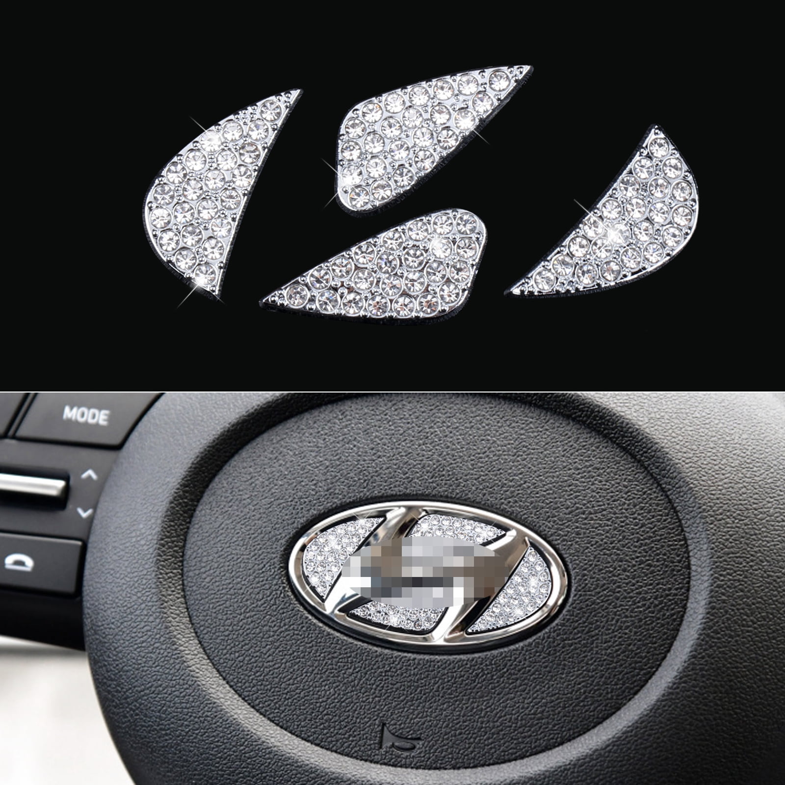 43MM Bling Accessoire Voiture Interieur avec Mercedes-Benz,Emblème de  Décalque de Diamant DIY de Superposition D'emblème Scintillant - Cdiscount  Auto