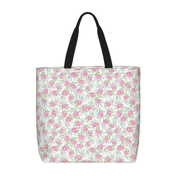 Easygdp Floral Bolsa Tote para Mujer, Bolso de Hombro para Trabajo, Playa, Viajes, Compras y Supermercado